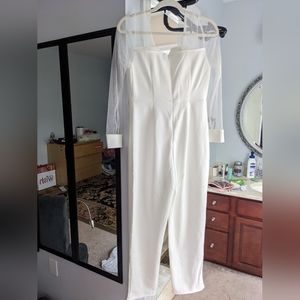 Never worn!! White jumpsuit
